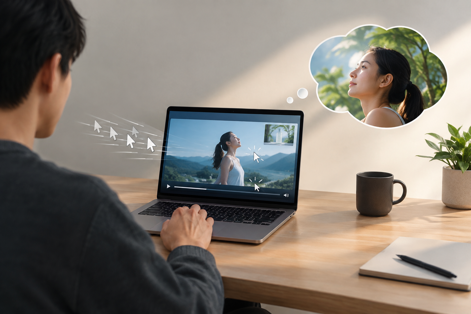 A video ad report with impressions, video plays and click-through rate compared by definition